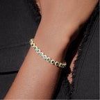 18K Gold Emerald Tennis Bracelet
