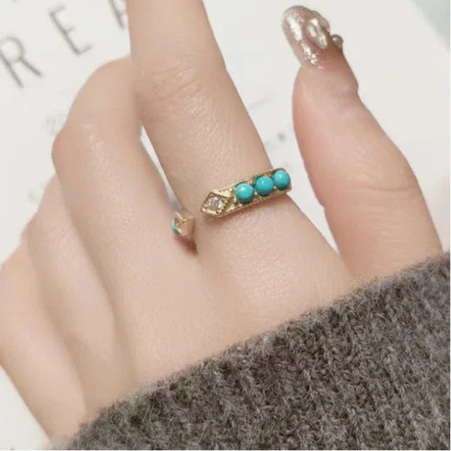Turquoise Arrow Open Ring - OOAKB