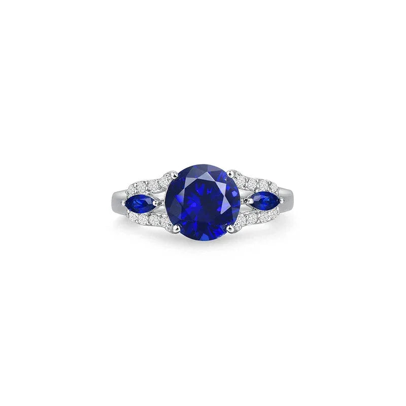 Sapphire S925 Silver Double-Side Gem Ring - OOAKB