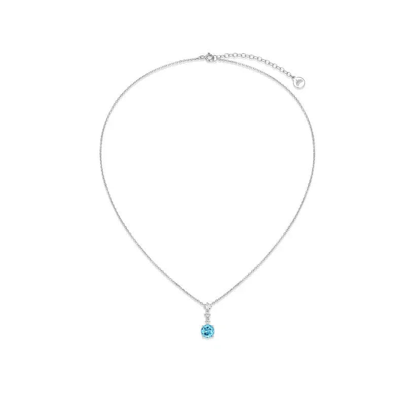 Topaz S925 Rhodium Plated Bubble Necklace - OOAKB