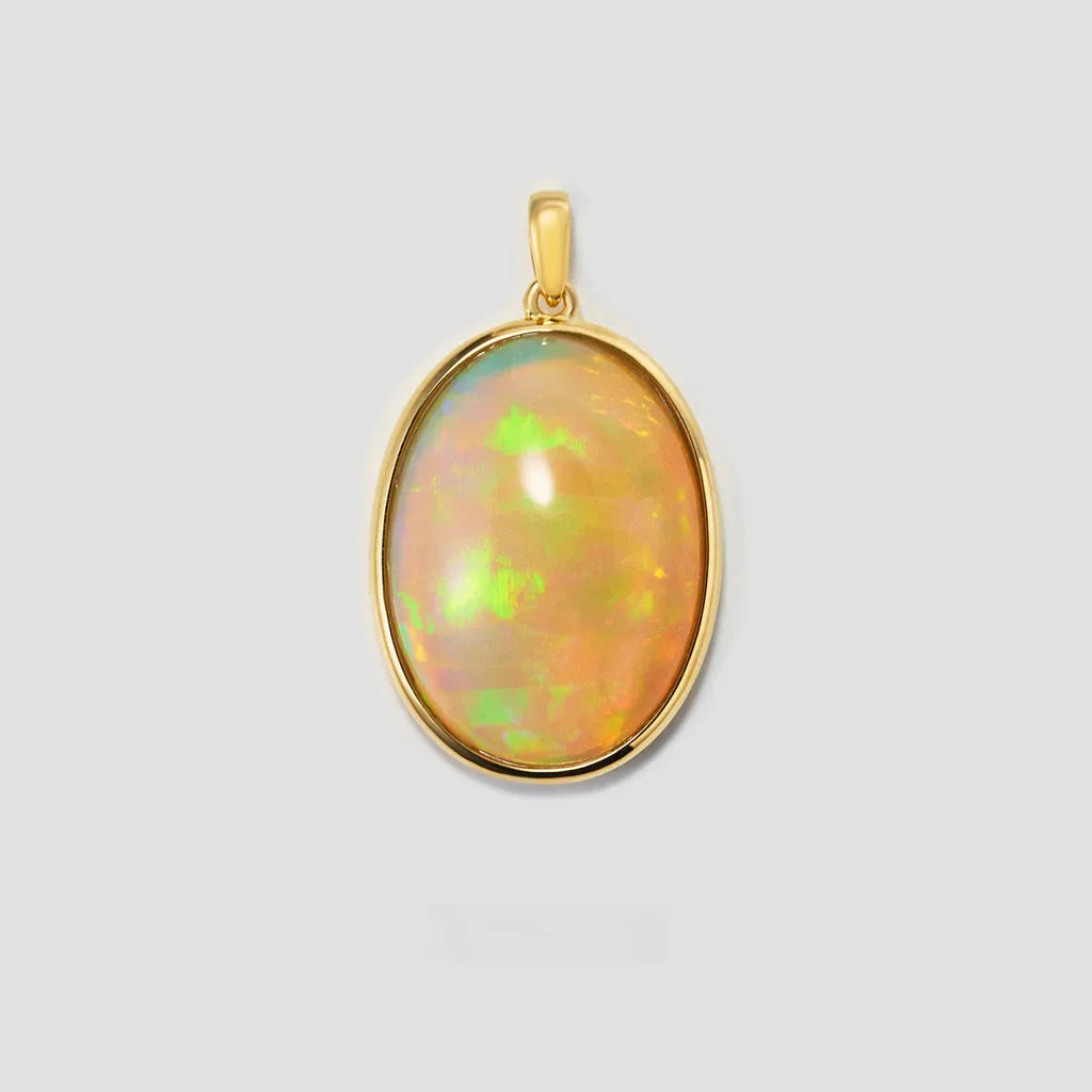 Natural Opal S925 Silver Vintage Necklace - OOAKB