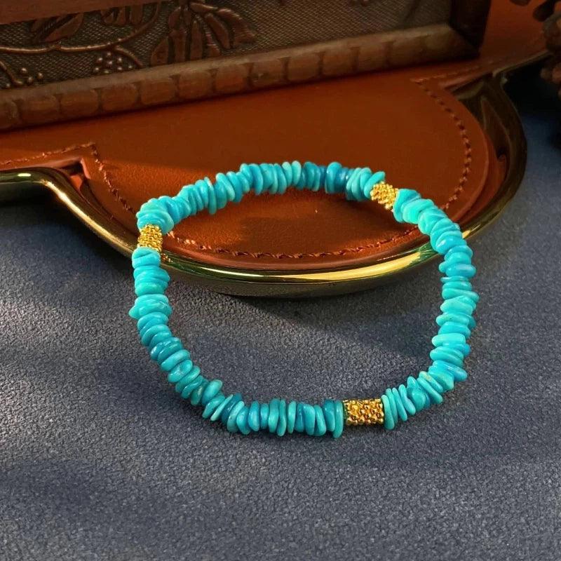 Natural Turquoise Seed Material DIY Bracelet - OOAKB