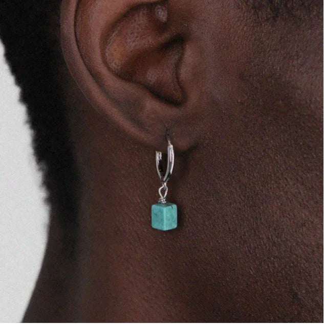 S925 Silver Turquoise Dangle Earrings - OOAKB