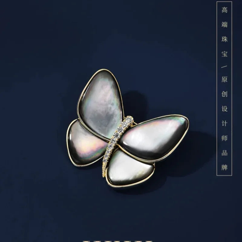 Color Shell Butterfly Brooch Women's Style - OOAKB