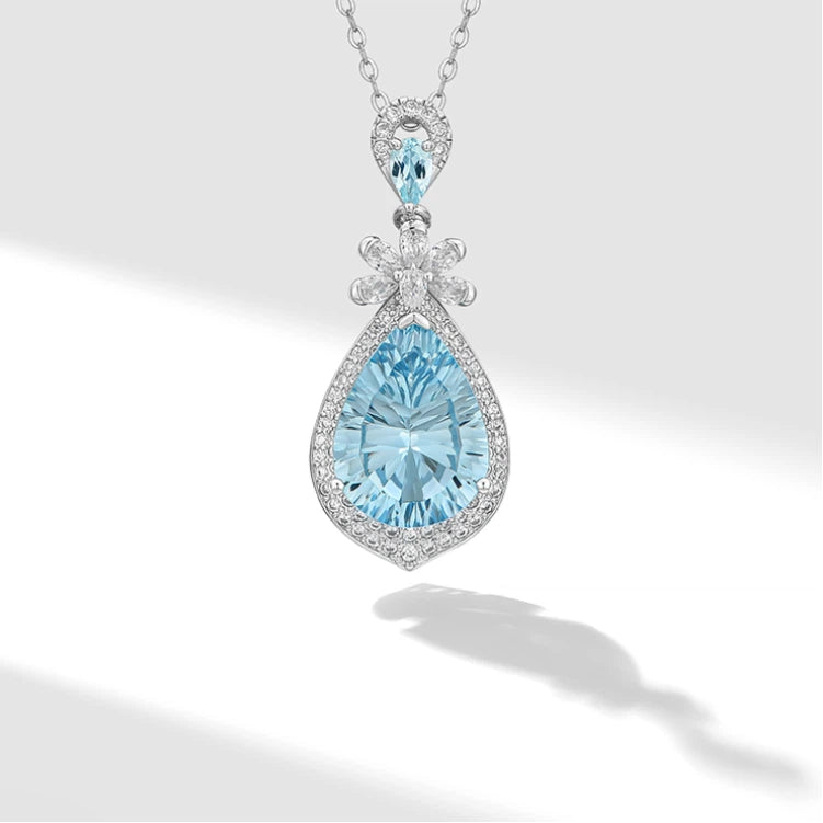 Natural Topaz Collar Chain S925 Silver Women's