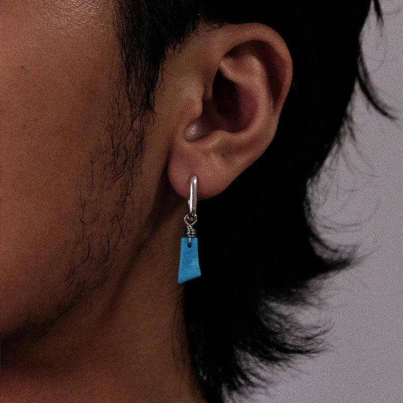 Silver Turquoise Ear Cuffs Unisex - OOAKB