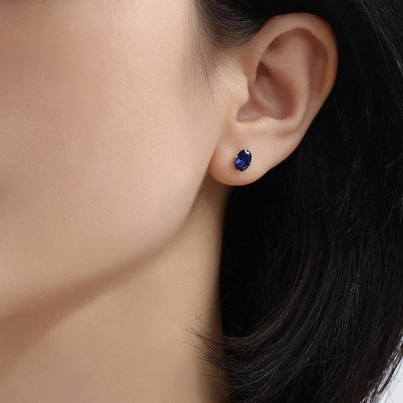 Sapphire S925 Silver Star Detachable Earrings - OOAKB