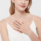 Blue Opal S925 Silver Square Diamond Necklace