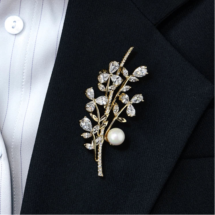 Bouquet Shell Pearl Brooch S925 Silver