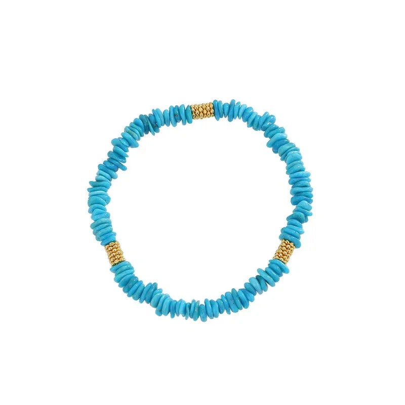 Natural Turquoise Seed Material DIY Bracelet - OOAKB
