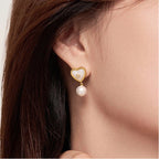 Light Luxury High-End Heart-Shaped Pearl Earrings