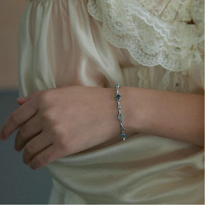 Topaz S925 Silver Adjustable Bracelet