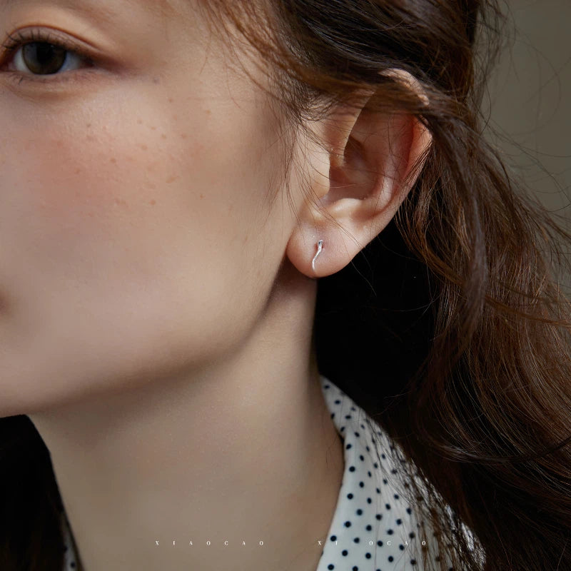 Topaz S925 Silver Snowflake Earrings