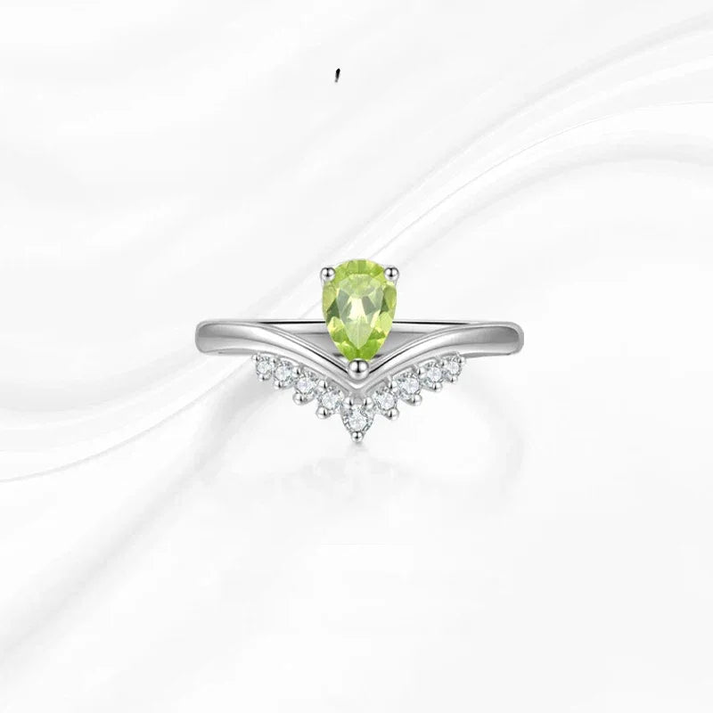 Natural Crown Peridot Open Ring - OOAKB