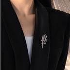 Black Pearl Vine Brooch S925 Silver Women's Style