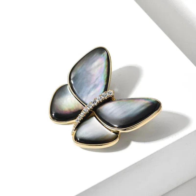 Color Shell Butterfly Brooch Women's Style - OOAKB