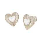 Moonlight Series Small Size Heart-Shaped Pearl Earrings
