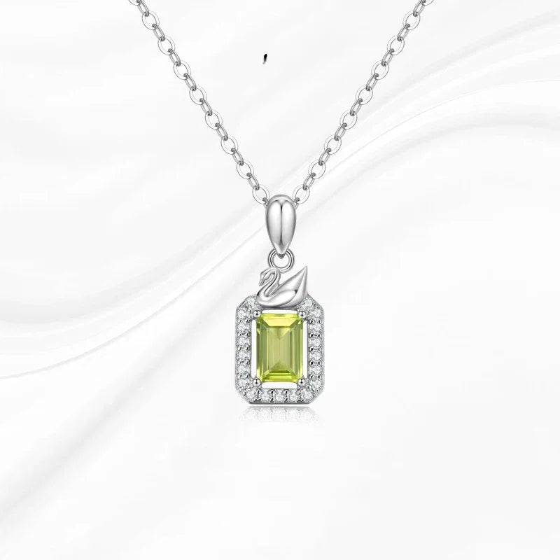 Natural Swan Peridot Collar Necklace - OOAKB