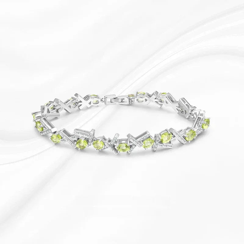 Natural Morning Light New Leaf Peridot Bracelet - OOAKB