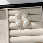Mermaid Heart-Shaped Pearl Earrings