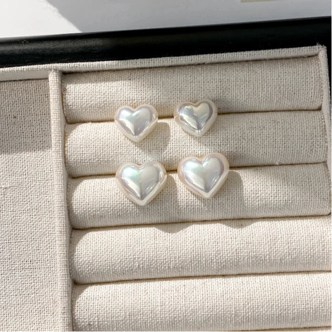 Mermaid Heart-Shaped Pearl Earrings