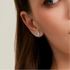 Brilliant Series Emerald Sunflower Earrings