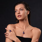 Gypsy Ball Series Natural Amethyst Collar Necklace