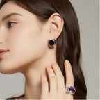 Yearning for the North Star Series Natural Amethyst Earrings