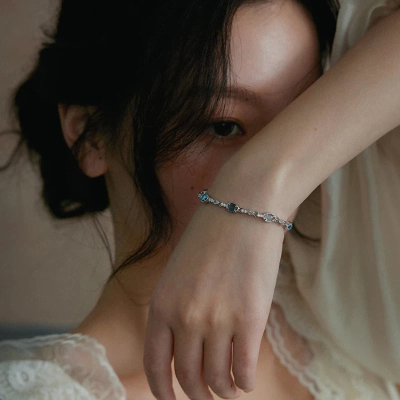 Topaz S925 Silver Adjustable Bracelet