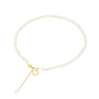 Baroque Heart-Shaped Pearl Collarbone Chain