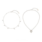 Maillard Heart-Shaped Pearl Double-Layer Necklace