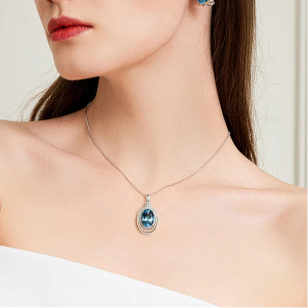 Natural Topaz Pigeon Egg Necklace