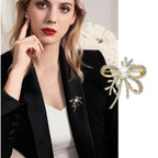 Chanel-style Bowknot Shell Pearl Brooch