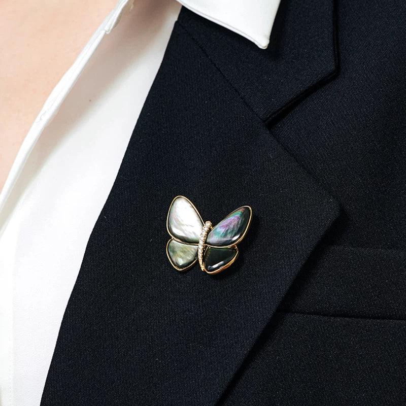Color Shell Butterfly Brooch Women's Style - OOAKB