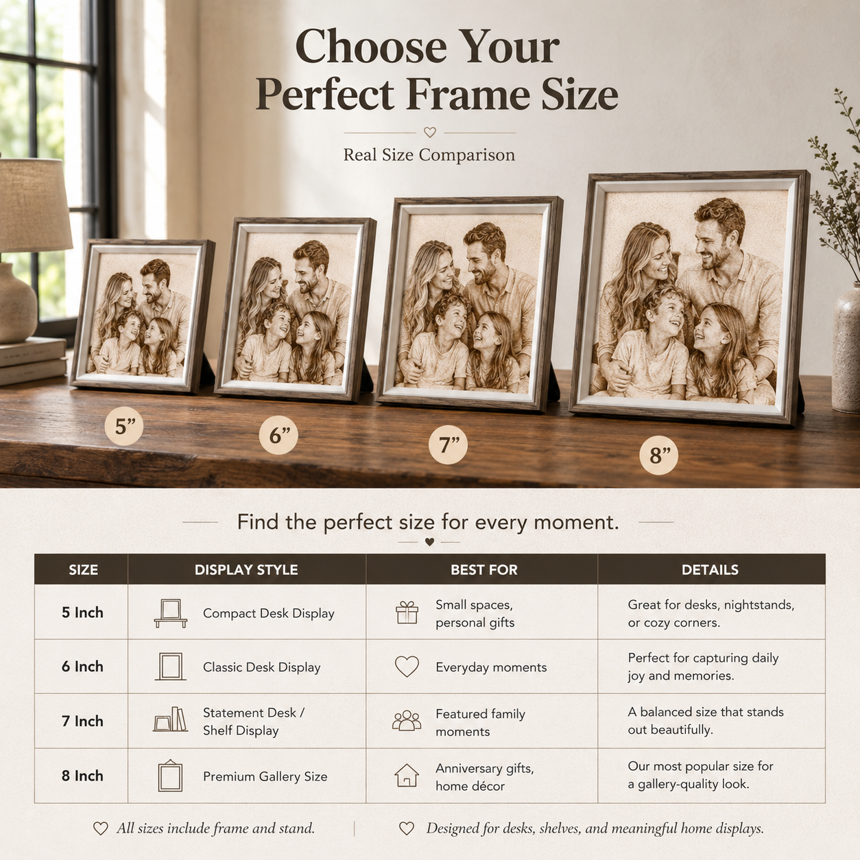 Custom Sand Art Portrait · Personalized Photo Frame Gift