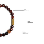 Customized Rosewood & Sandalwood Couple Bracelets - 5th Anniversary Engraved