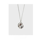 Customized Tin Foil Lava 925 Silver Couple Necklaces - 10th Anniversary