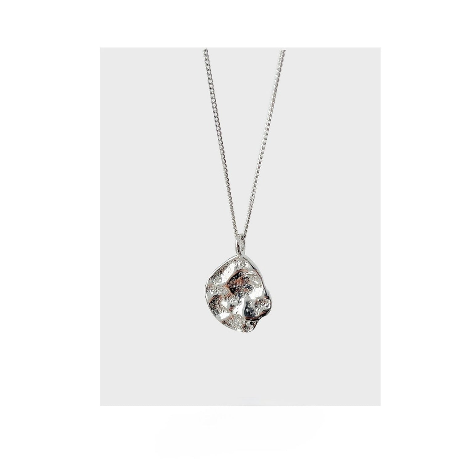 Customized Tin Foil Lava 925 Silver Couple Necklaces - 10th Anniversary