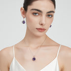 Natural Amethyst Minimalist High-End Collar Necklace