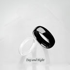 Customized Artisanal Ceramic Day-Night Couple Rings - 9th Anniversary Engraved