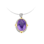 Gypsy Ball Series Natural Amethyst Collar Necklace