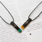 Customized Rosewood & Silver Pendant Necklace - 5th Anniversary Engraved