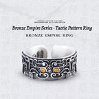 Customized Bronze-Inspired Taotie Jewelry Set - 8th Anniversary Engraved