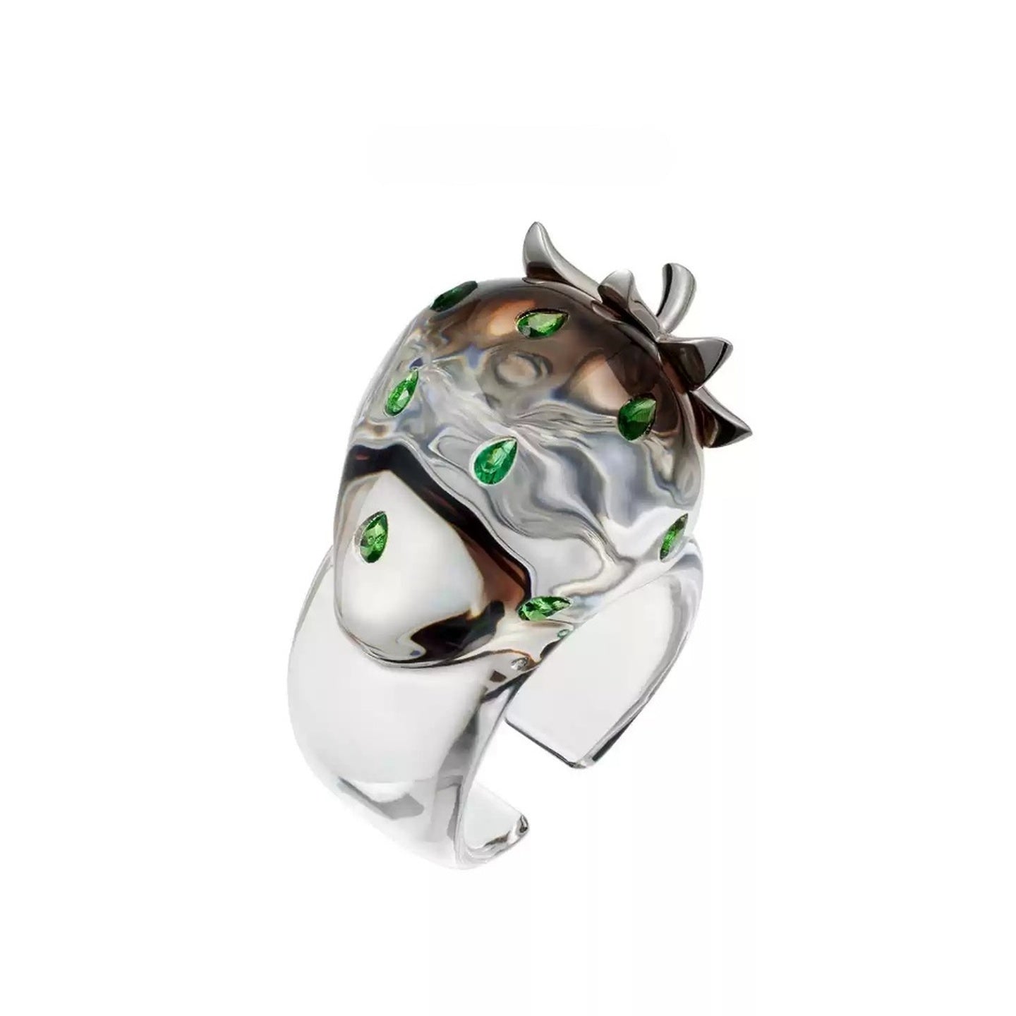 Fruit Wedding Gift - Customized Transparent Gradient Strawberry Ring for a Unique 4th Year Experience