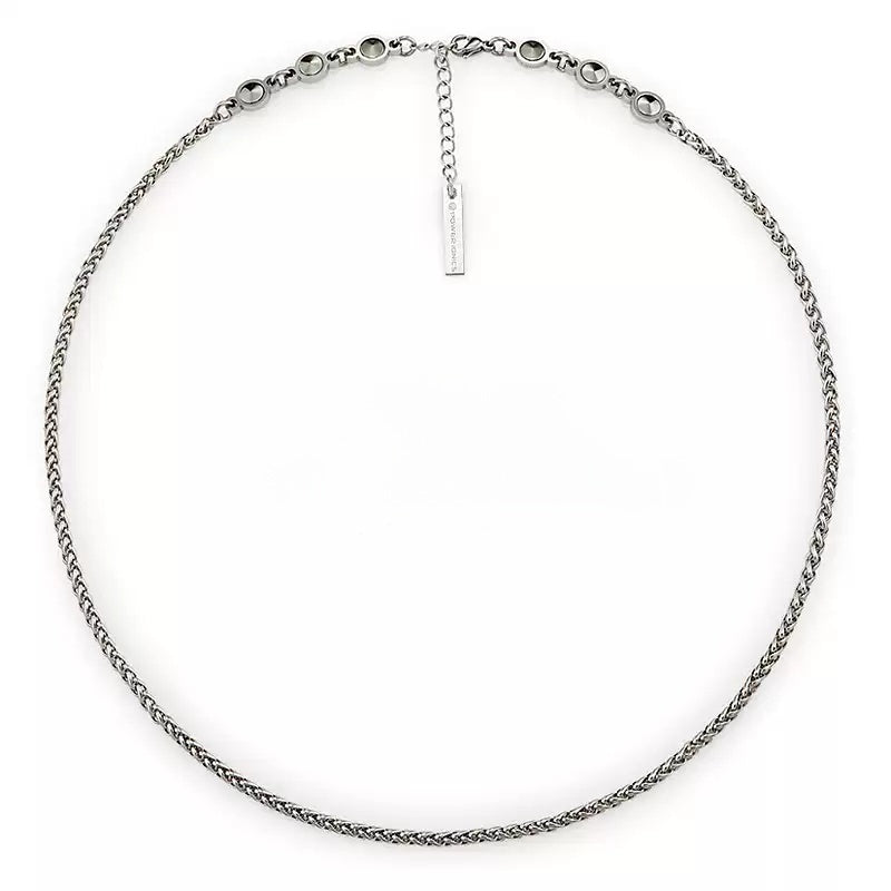 Customized 316 Steel Germanium Necklace - 6th Iron Anniversary Engraved