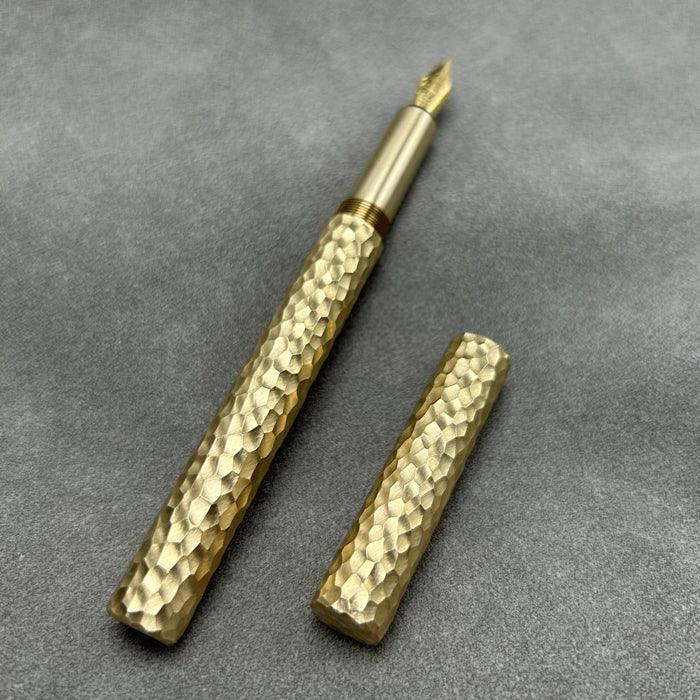 Brass Hammered 2-in-1 Pen - OOAKB