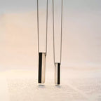 Customized Rosewood & Silver Engraved Pendant Necklace - 5th Anniversary 2 Chain Lengths