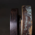 Black Ebony & Copper Bracelet, close-up showing material texture and craftsmanship