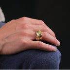 Copper Wedding Gift Customized Copper/14K Gold Ribbon Ring for Men and Women with Exclusive Design (57 chars)
