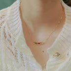 Hand - Cast Artisan Bronze Customized Smile Necklace: A Unique Bronze Wedding Gift for 8th Year